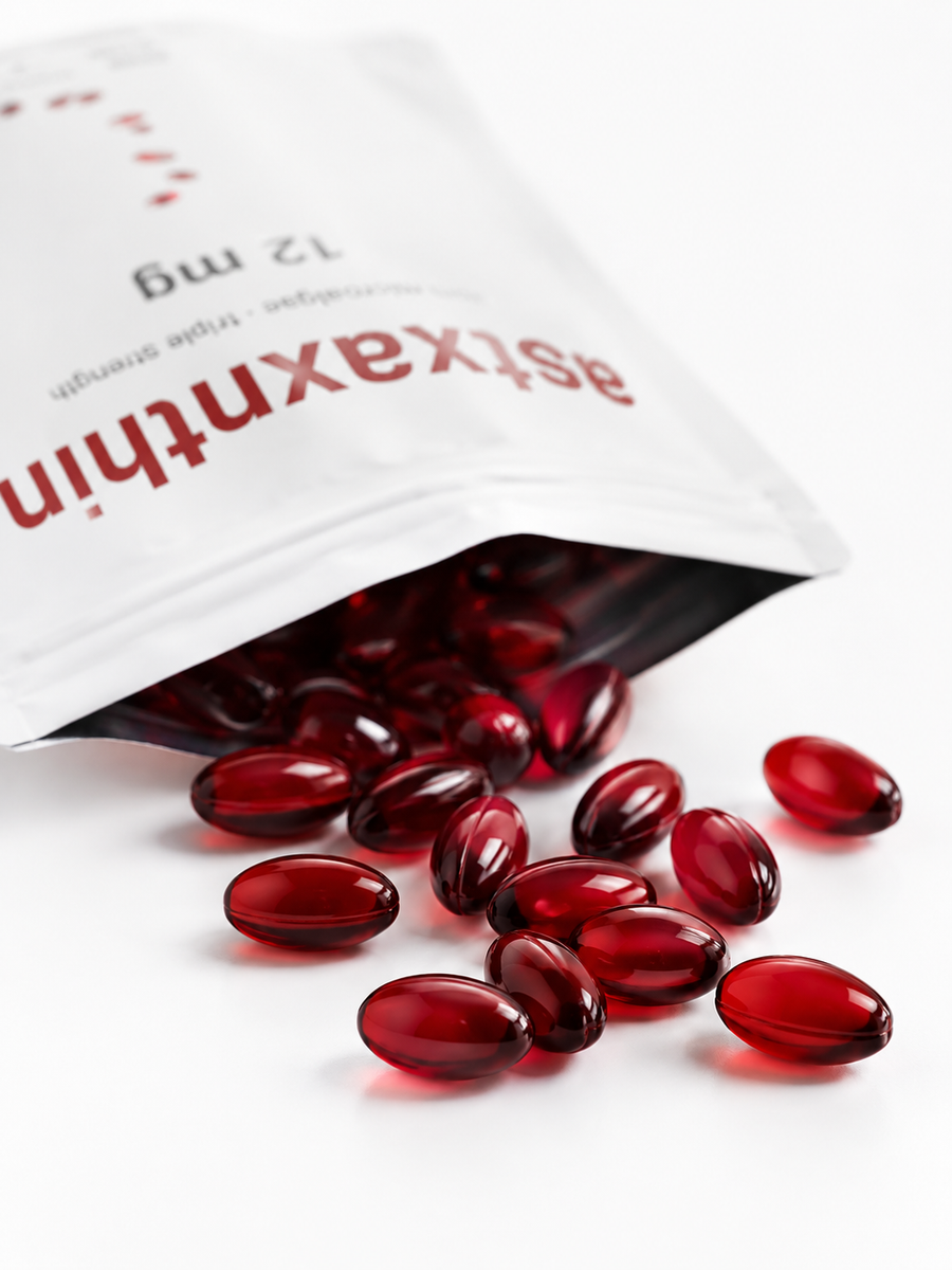 Astaxanthin Capsules — 12mg Pure Antioxidant, 4‑Month Supply