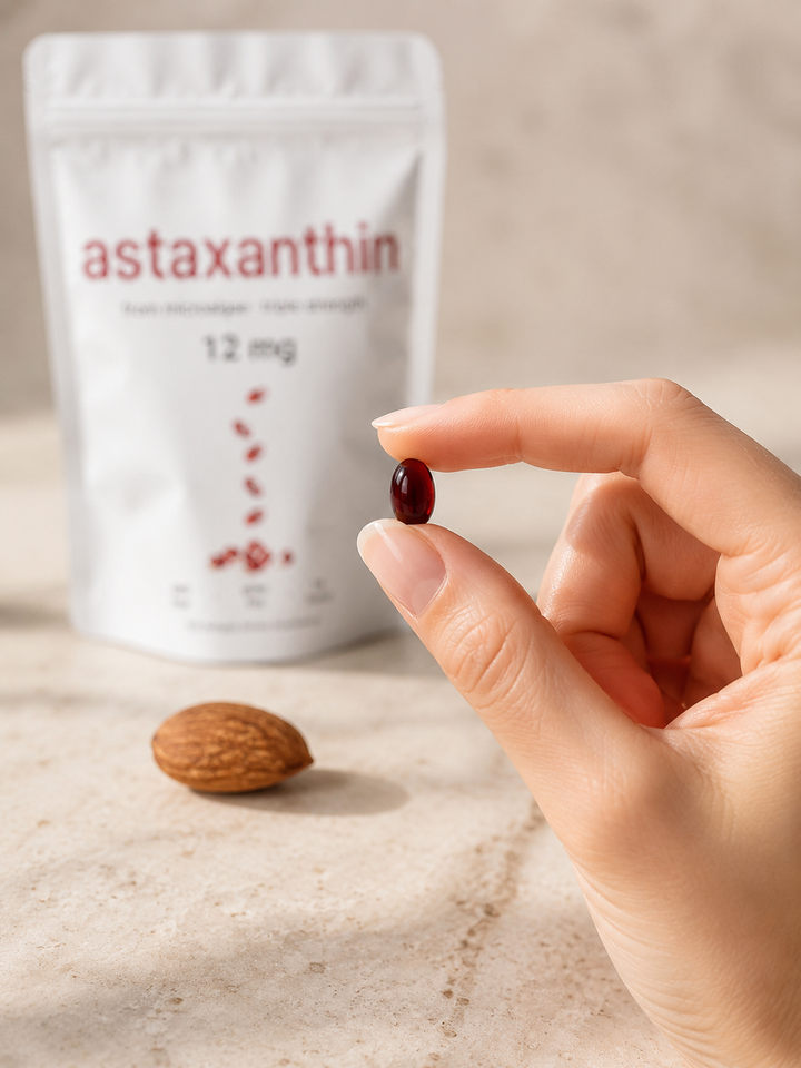 Astaxanthin Capsules — 12mg Pure Antioxidant, 4‑Month Supply