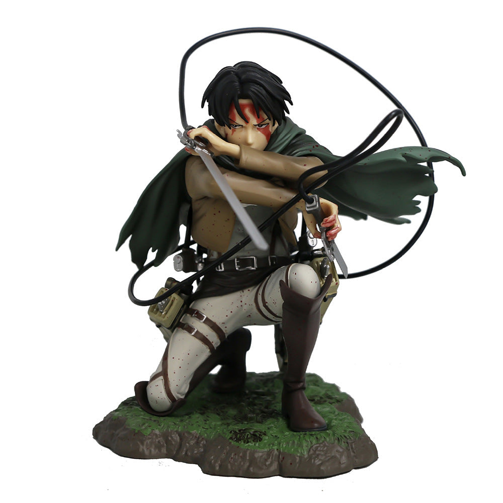 Levi Ackerman Battle Statue – Dynamic Combat Display