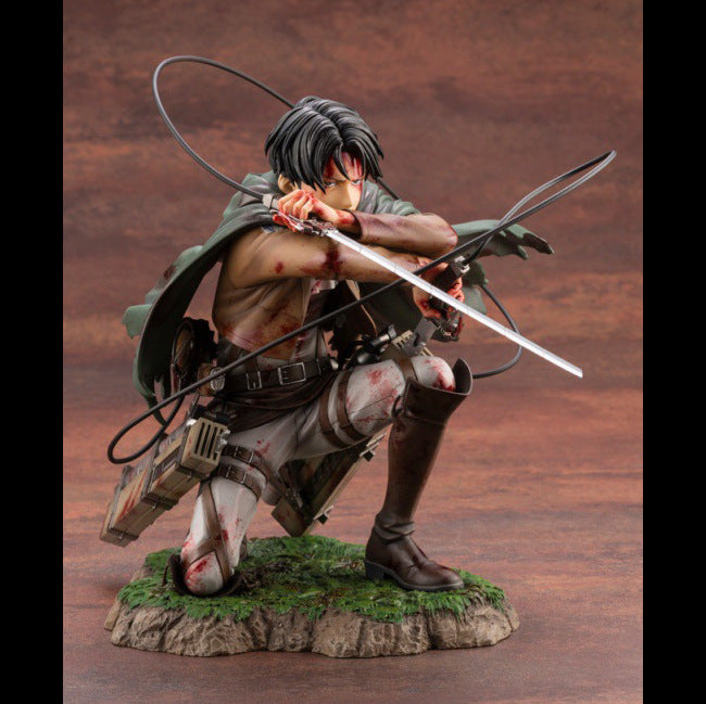 Levi Ackerman Battle Statue – Dynamic Combat Display