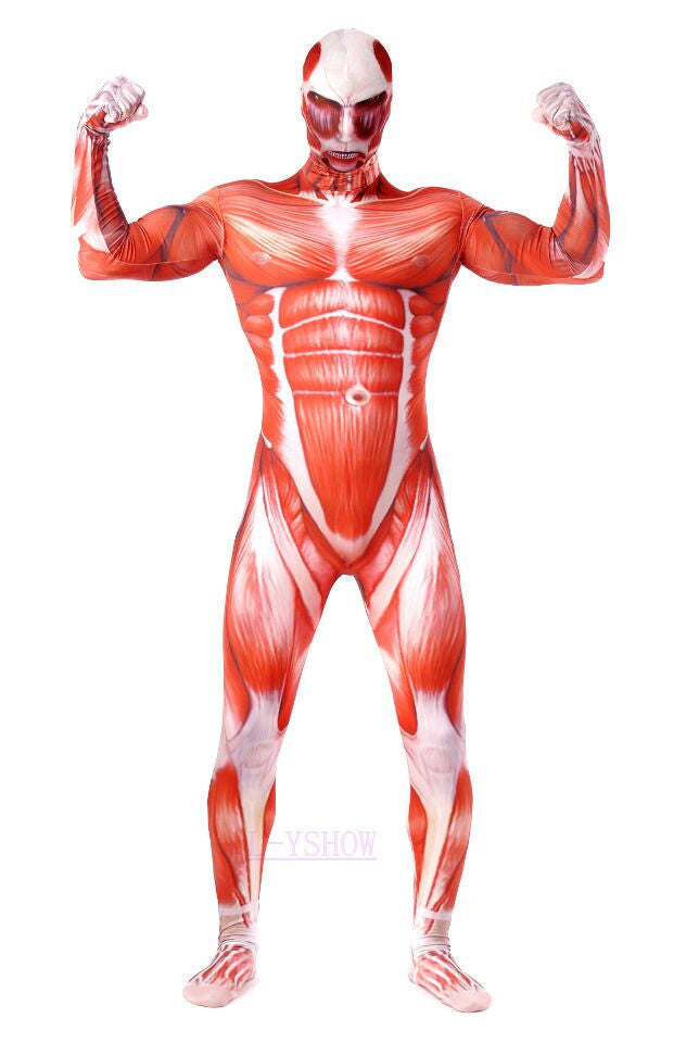 Attack on Titan Muscle Jumpsuit Costume for Impact