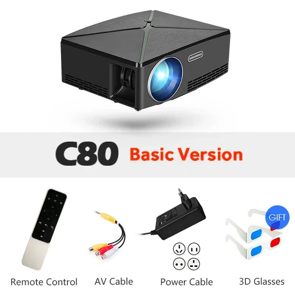 Portable 720p Mini Projector for Movie Nights & Gaming