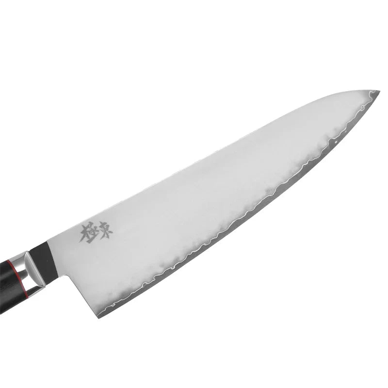 Forged AUS-10 Chef Knife, Hammered Blade for Home Cooks