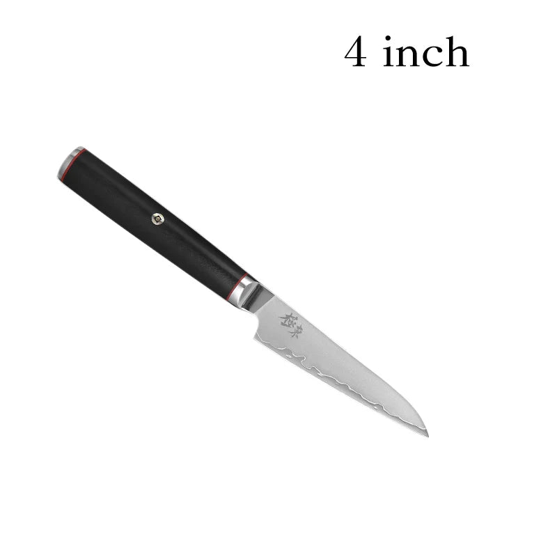 Forged AUS-10 Chef Knife, Hammered Blade for Home Cooks