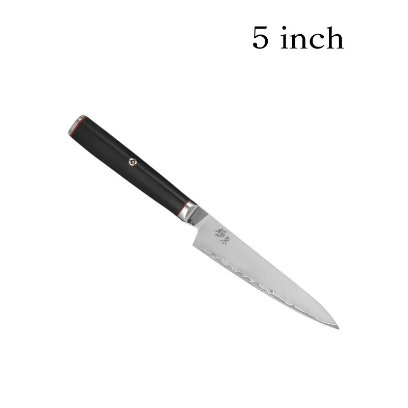 Forged AUS-10 Chef Knife, Hammered Blade for Home Cooks