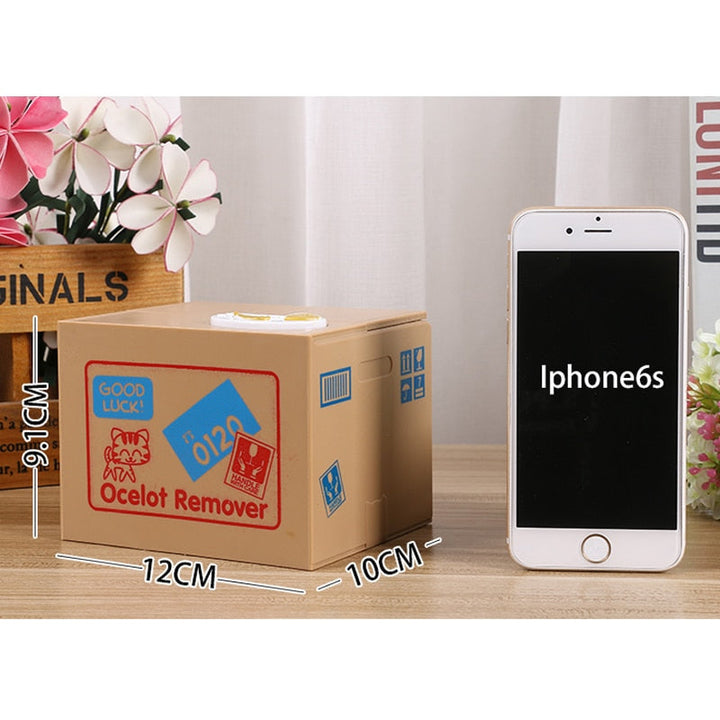 Automatic Cat Coin Bank for Fun, Playful Money Saving