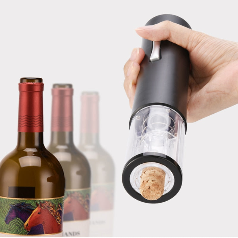 Electric Wine Opener with Foil Cutter & Auto Cork Pull