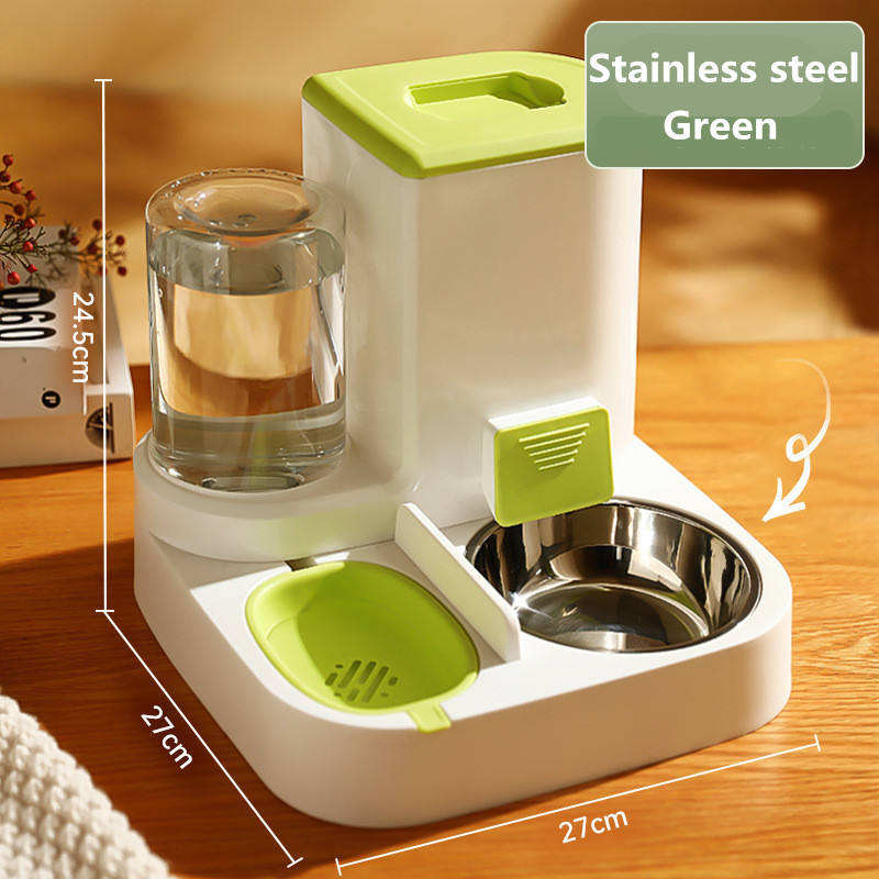 Automatic Cat Feeder with Water Dispenser Combo Station