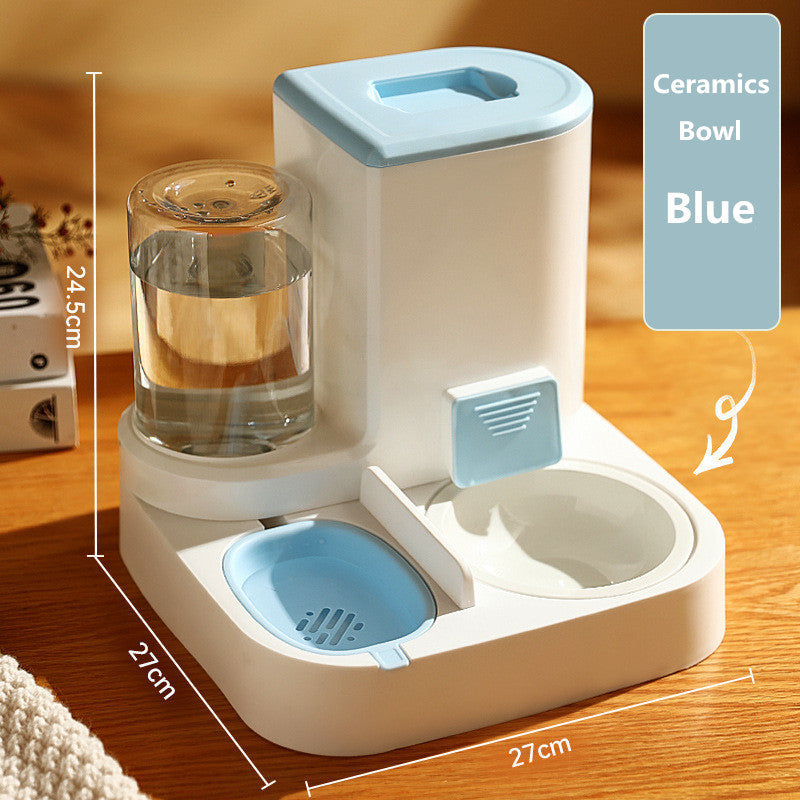 Automatic Cat Feeder with Water Dispenser Combo Station