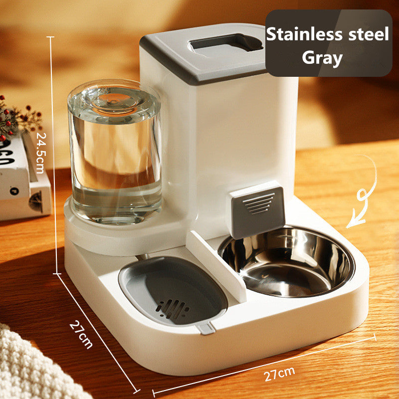 Automatic Cat Feeder with Water Dispenser Combo Station