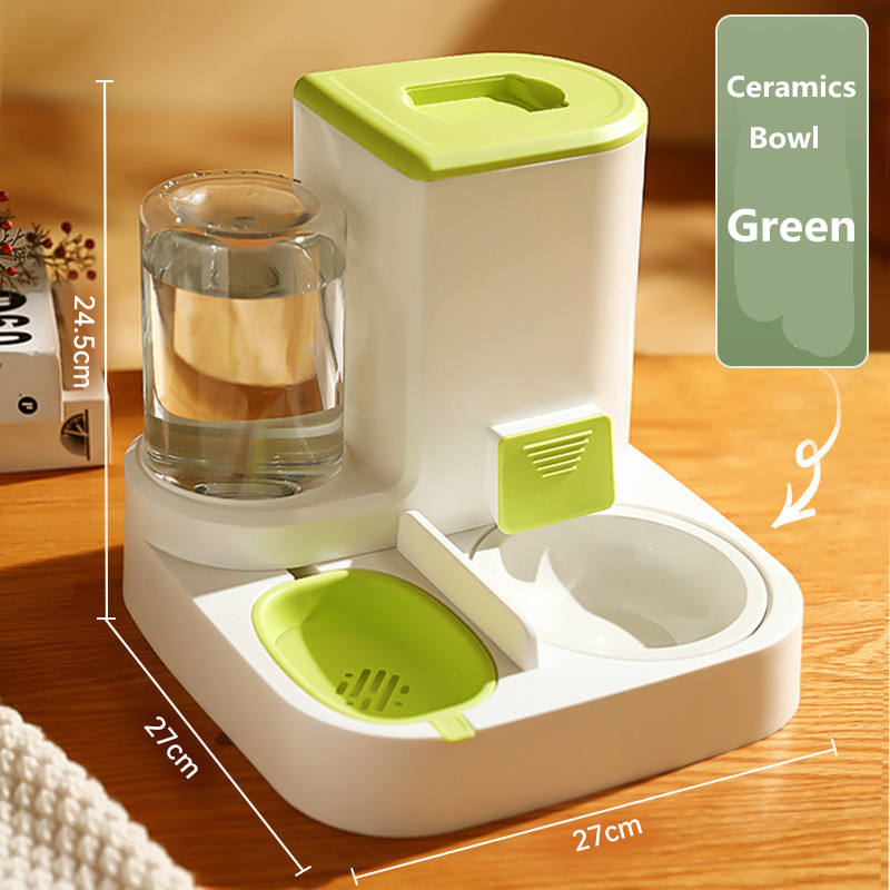 Automatic Cat Feeder with Water Dispenser Combo Station