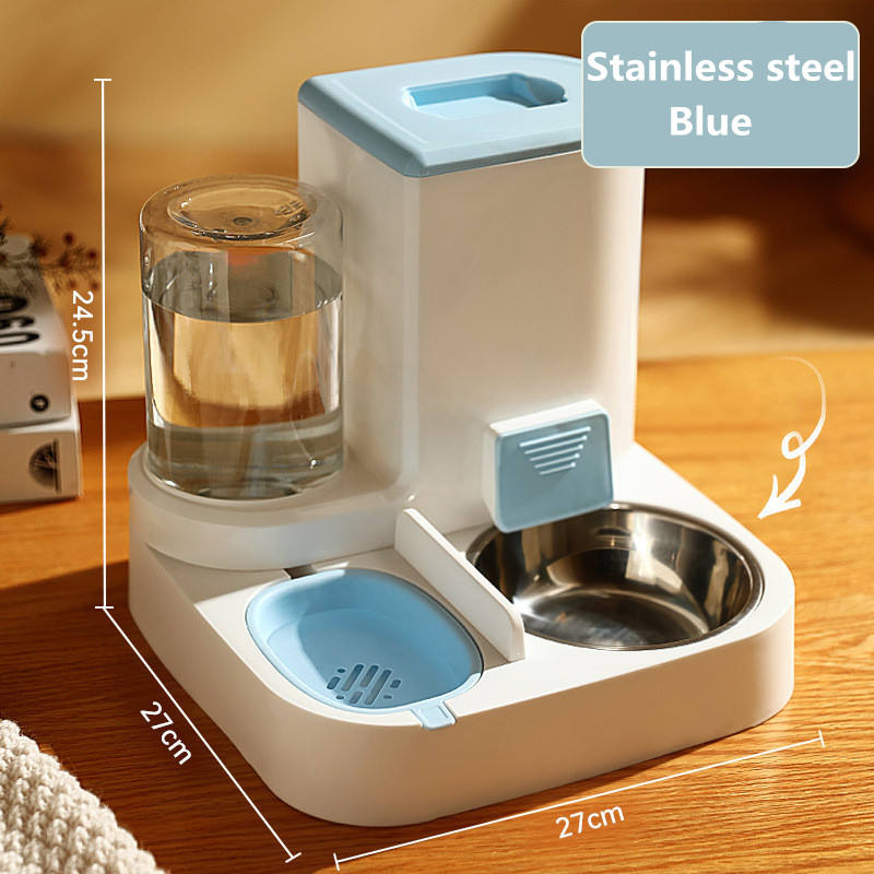 Automatic Cat Feeder with Water Dispenser Combo Station