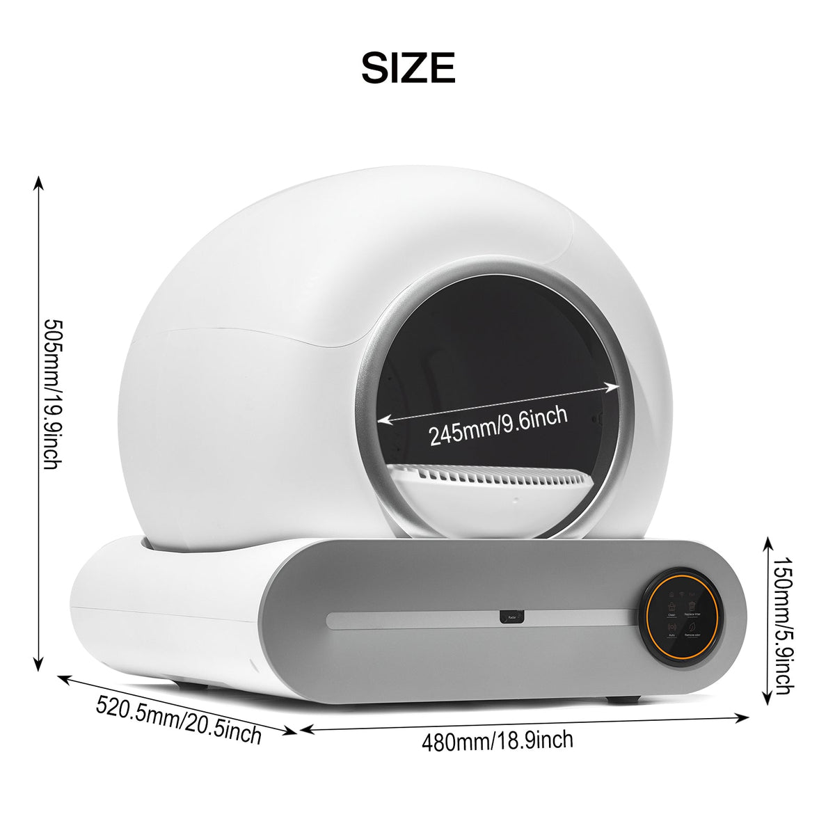 Automatic Cat Litter Box With WiFi Remote Odor Control