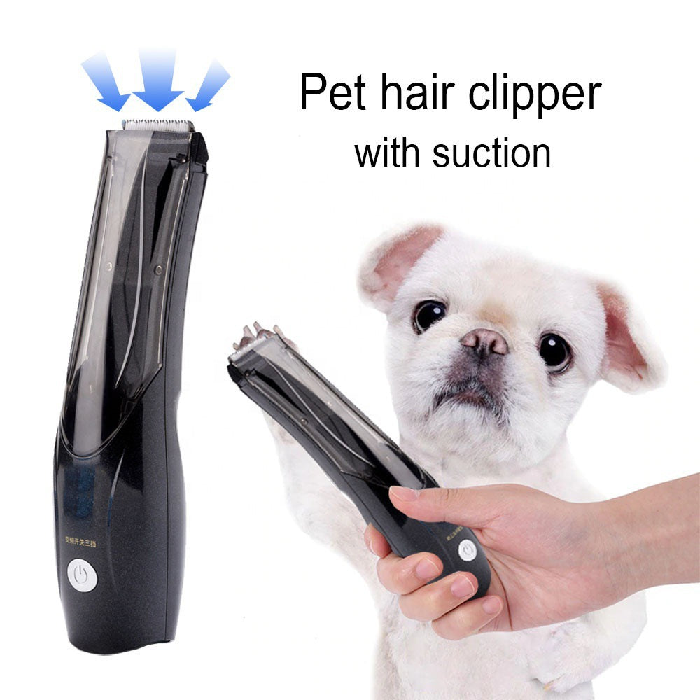 Pet Hair Clipper With Suction for Cleaner Grooming