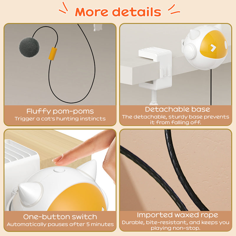 Automatic Interactive Cat Toy Ball for Hands-Free Play