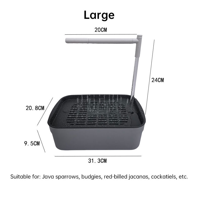Automatic Bird Bath With Circulating Water Shower