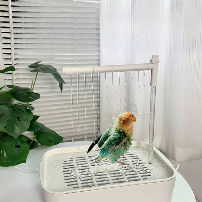 Automatic Bird Bath With Circulating Water Shower