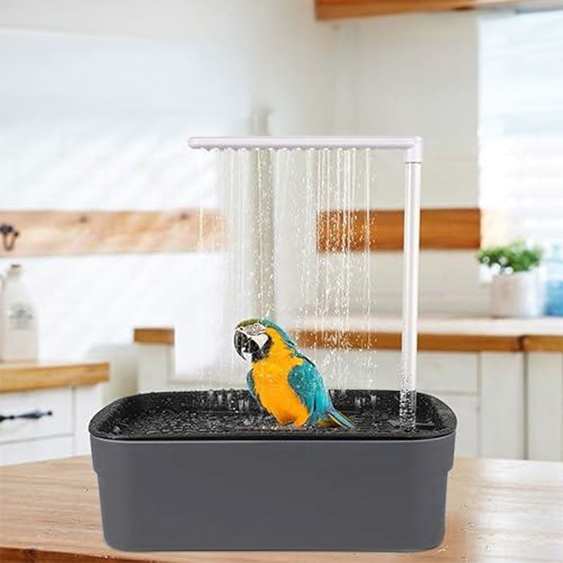 Automatic Bird Bath With Circulating Water Shower