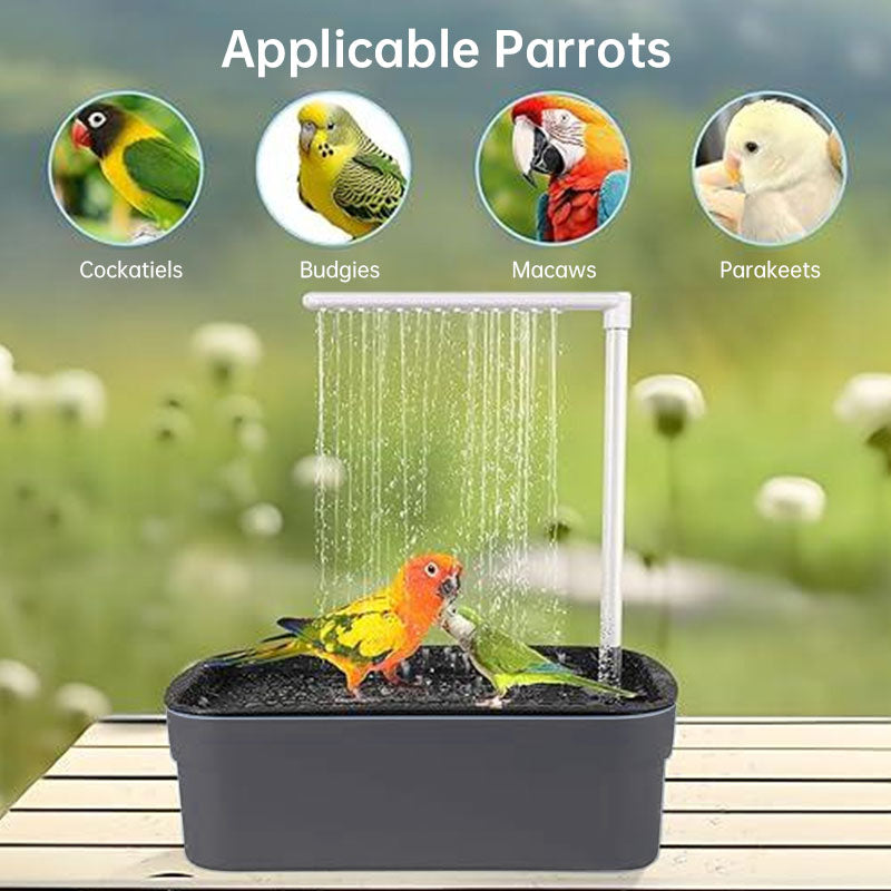 Automatic Bird Bath With Circulating Water Shower
