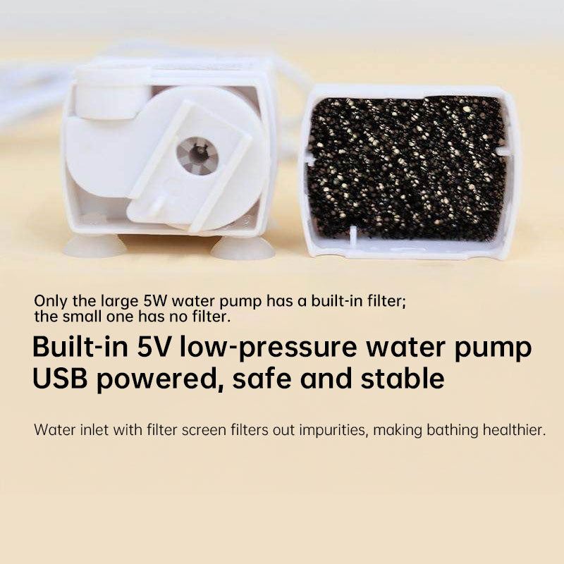 Automatic Bird Bath With Circulating Water Shower