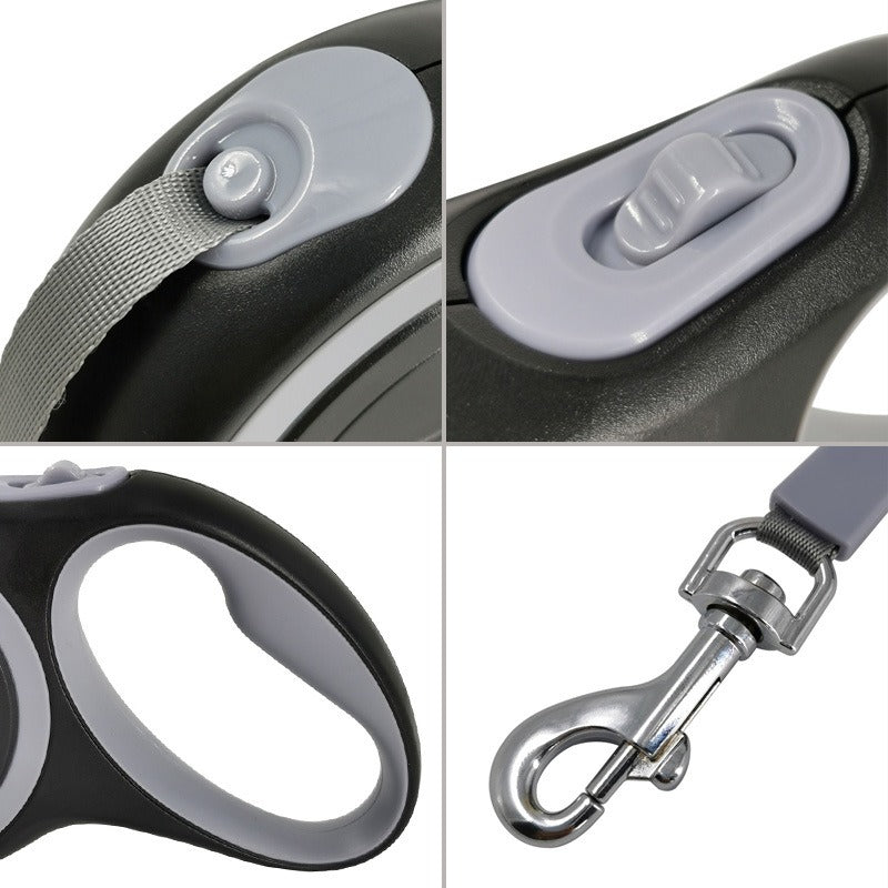 Retractable Dog Leash With One-Hand Lock Control