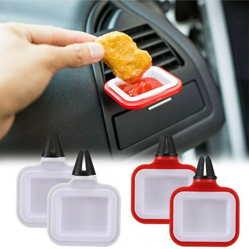 Car Cup Holder Organizer with Fry Holder & Sauce Tray