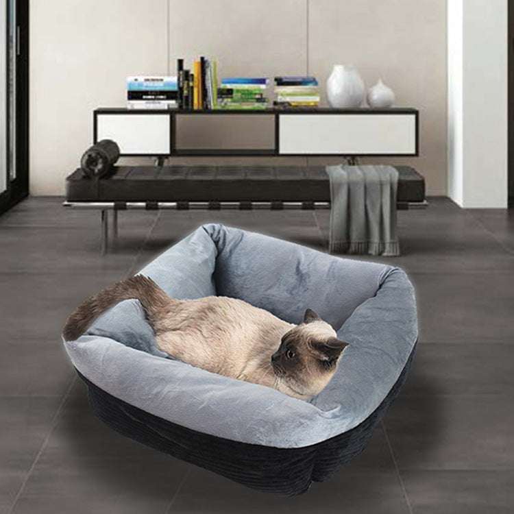 Plush Cat Bed for Warm, Deep Sleep & Cozy Indoor Naps