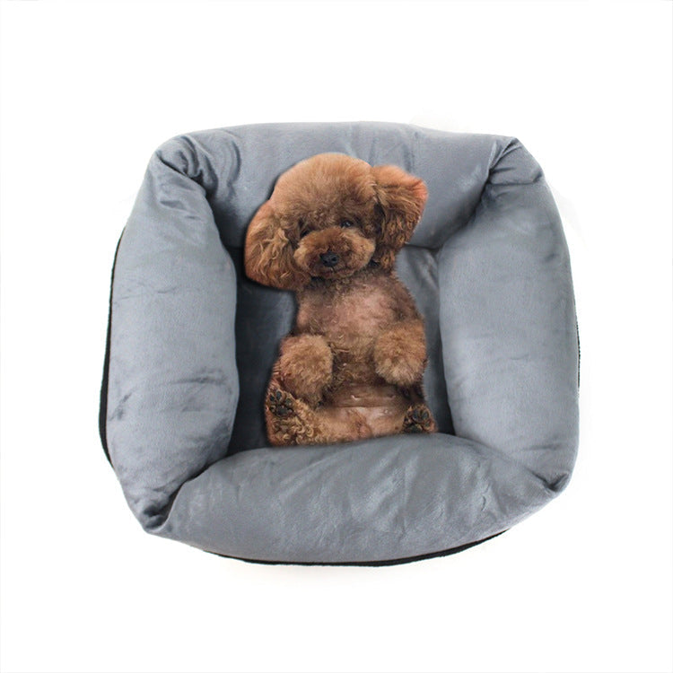 Plush Cat Bed for Warm, Deep Sleep & Cozy Indoor Naps