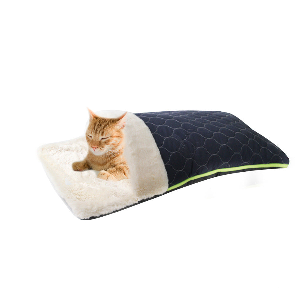Quilted Cat Bed for Warm, Cushioned Indoor Resting