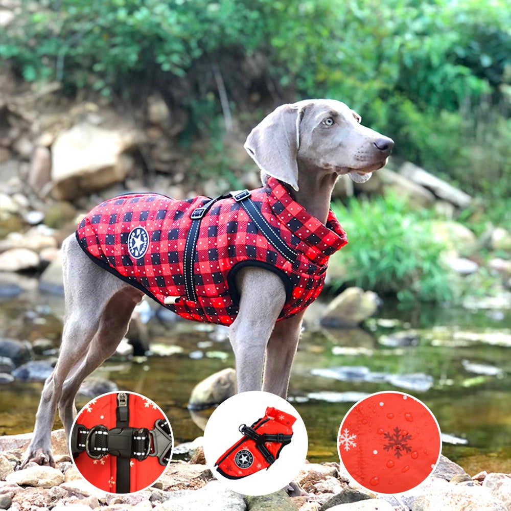 Large Dog Winter Coat – Waterproof Fleece Warmth