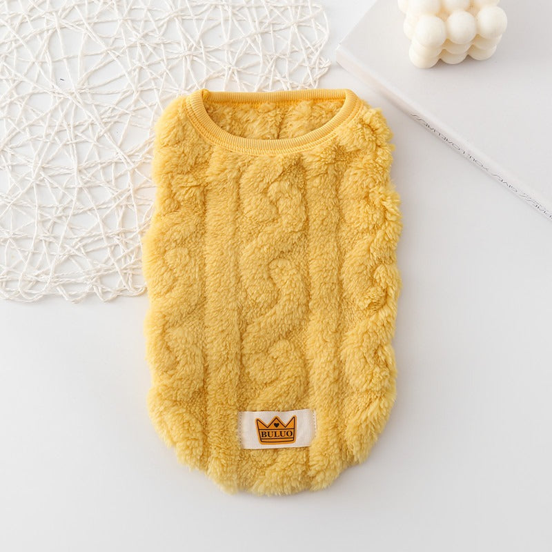 Pet Fleece Vest for Warm, Free-Moving Winter Comfort