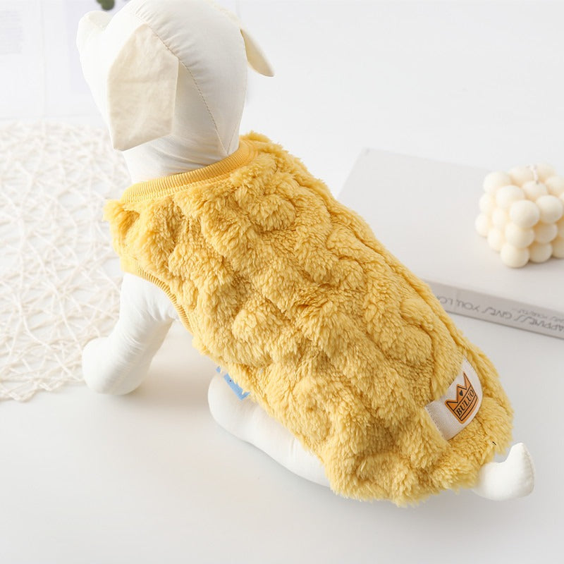 Pet Fleece Vest for Warm, Free-Moving Winter Comfort