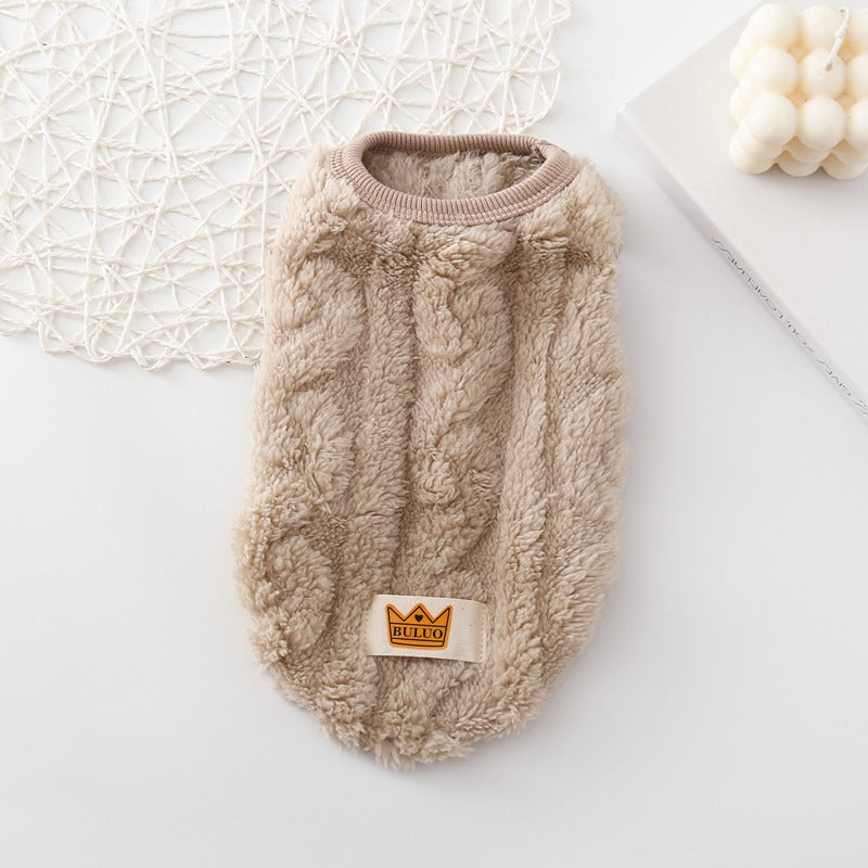 Pet Fleece Vest for Warm, Free-Moving Winter Comfort