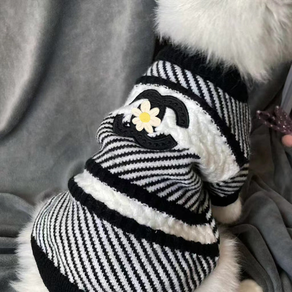 Pet Sweater Thickened Warm Knit for Small Dogs & Cats