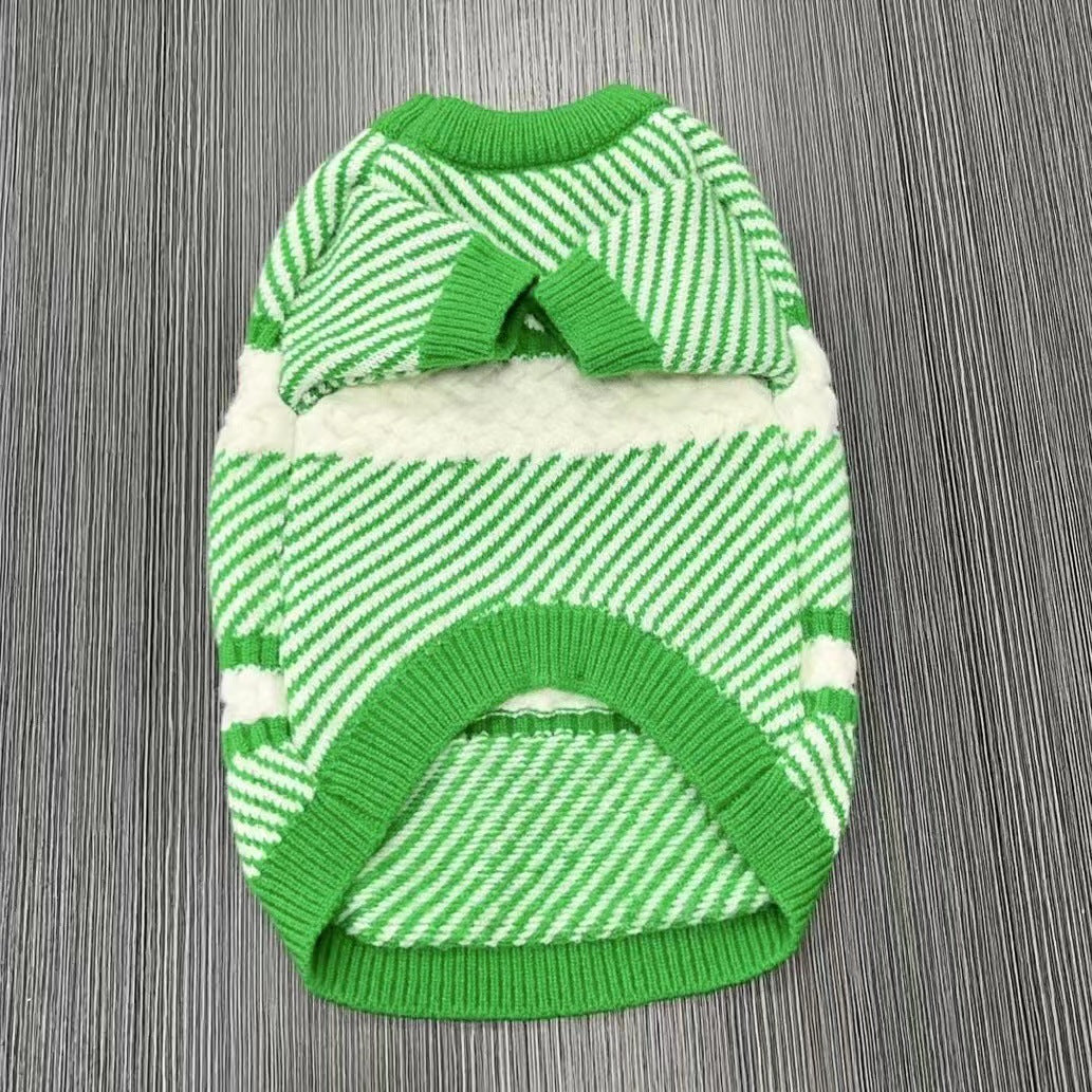 Pet Sweater Thickened Warm Knit for Small Dogs & Cats