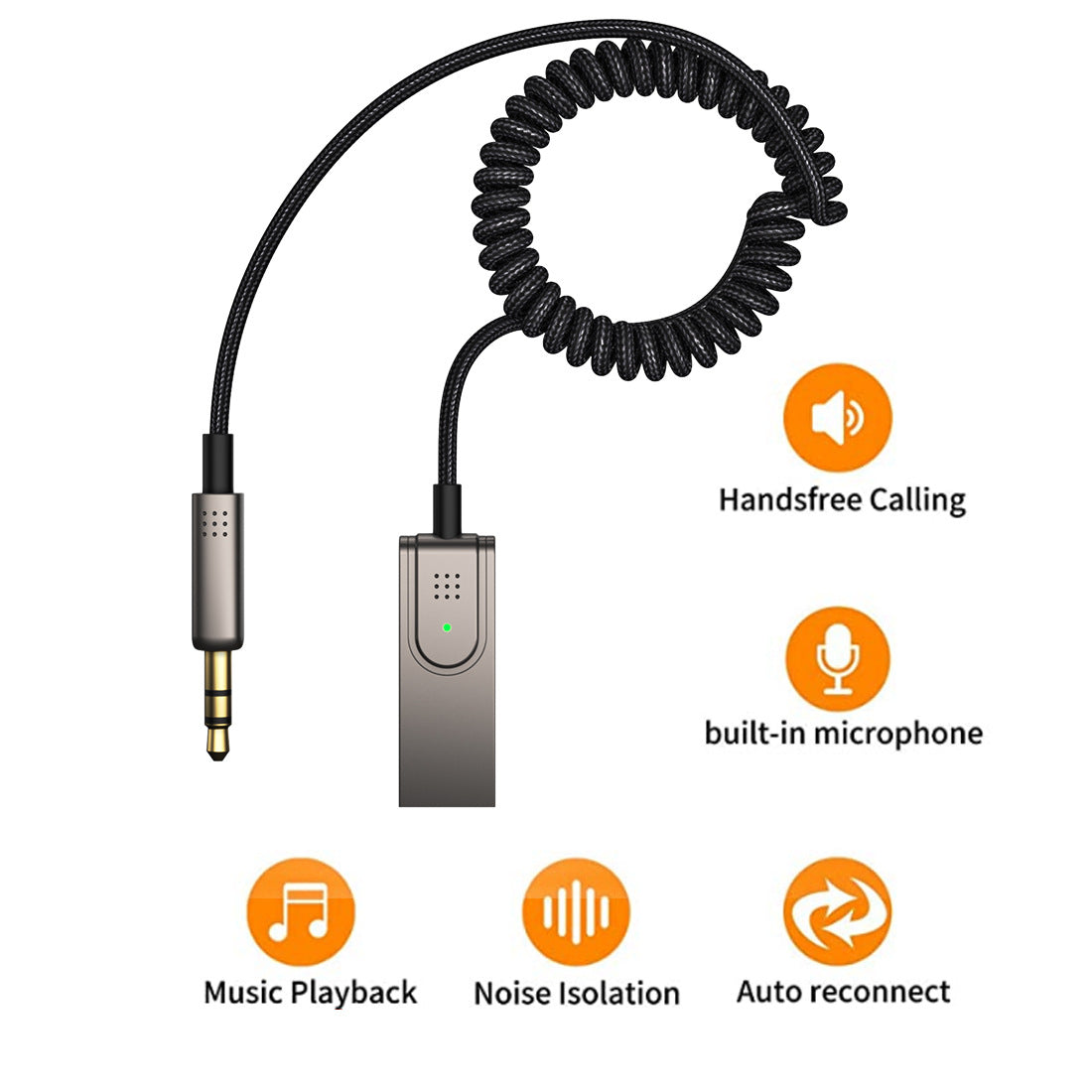 Car AUX Bluetooth Adapter: Wireless Music and Calls