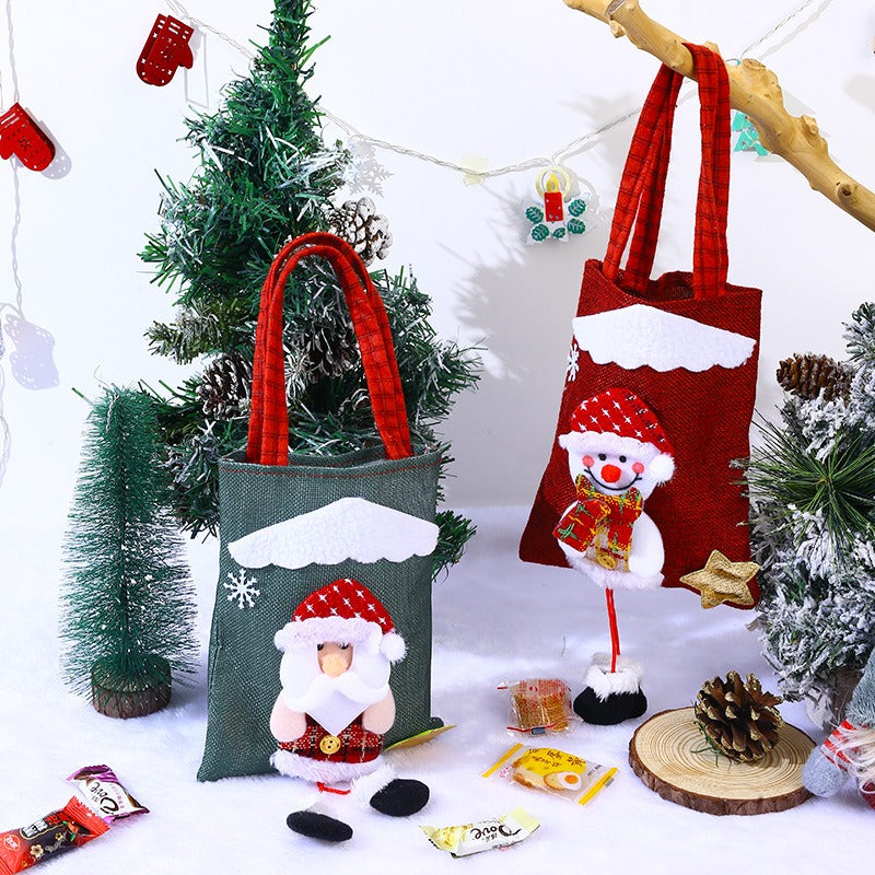 3D Christmas Character Tote Bag for Festive Gifting