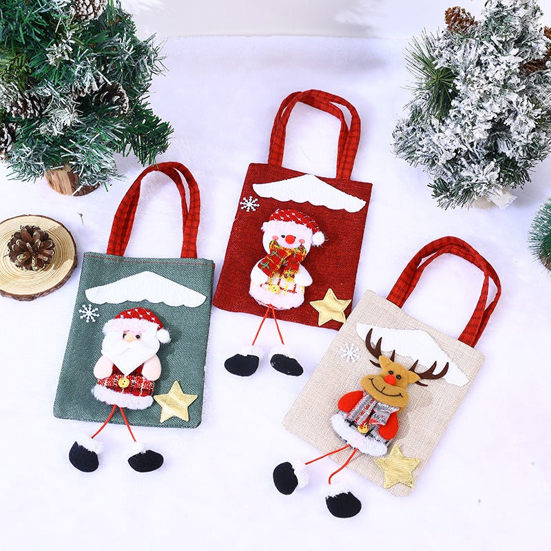 3D Christmas Character Tote Bag for Festive Gifting