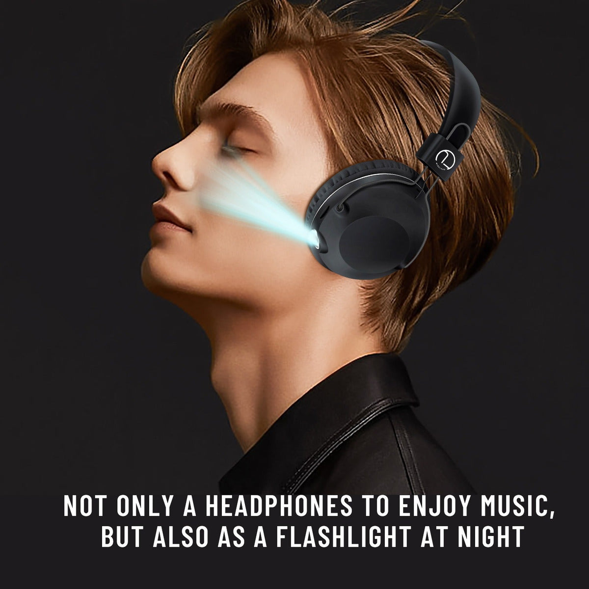 Bluetooth Headphones with Flashlight and microSD Mode