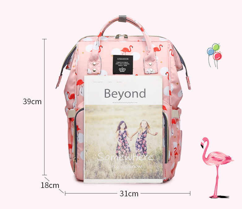 Large Diaper Backpack With Bottle Storage Organizer
