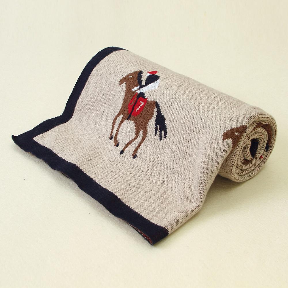 Knitted Baby Blanket for Cozy Stroller Naps & Travel
