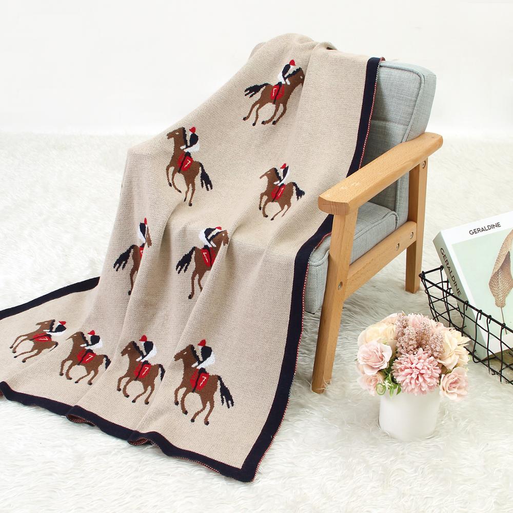 Knitted Baby Blanket for Cozy Stroller Naps & Travel