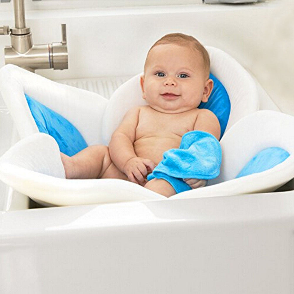 Blooming Flower Baby Bath Mat for Sink Newborn Support