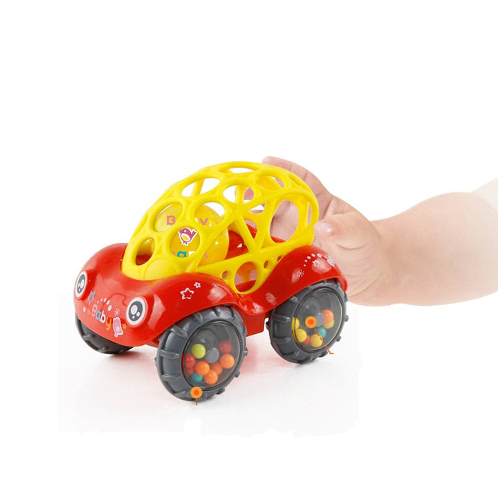 Baby Sensory Push Toy – Soft-Grip Rolling Car for Play