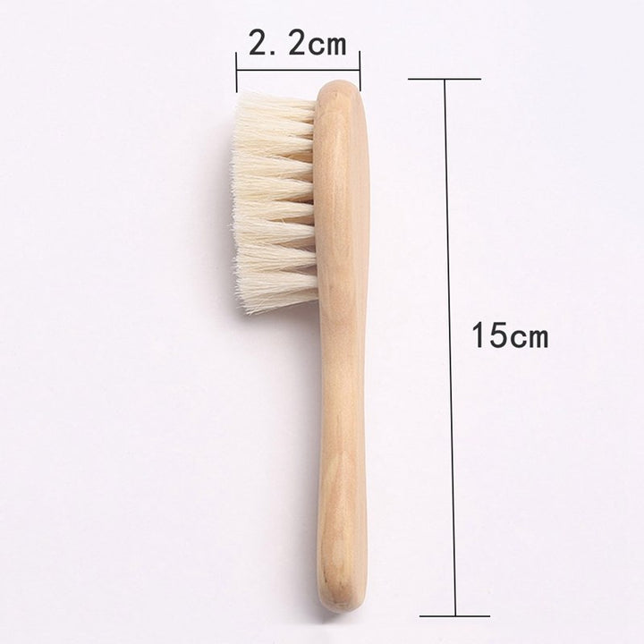 Newborn Baby Hair Brush with Soft Natural Bristles