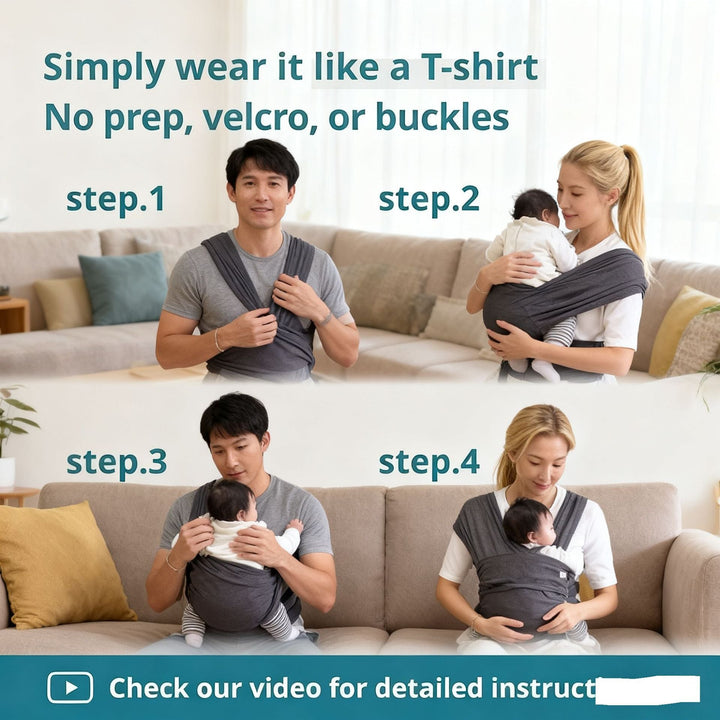 T-Shirt Baby Carrier for Easy Hands-Free Babywearing