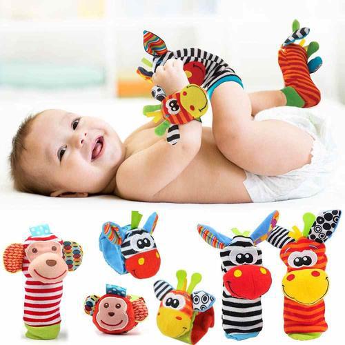 Baby Wrist Rattles for Sensory Play and Tummy Time