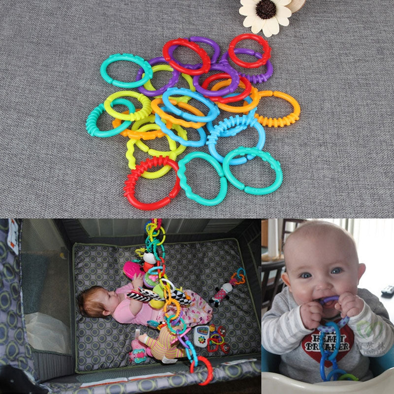 Baby Teething Rings: 24 Textured Links for Soothing