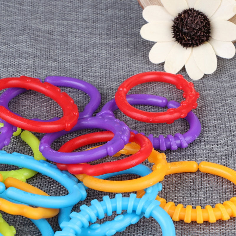 Baby Teething Rings: 24 Textured Links for Soothing