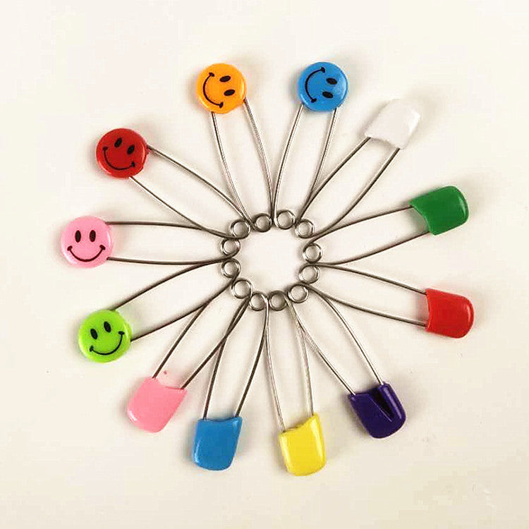 Baby Safety Pins with Covered Closures for Clothing Care
